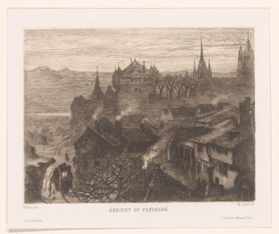 View of Freiburg by Philip Zilcken