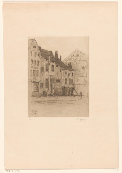 Old houses on Place Verte, Verviers by Philip Zilcken