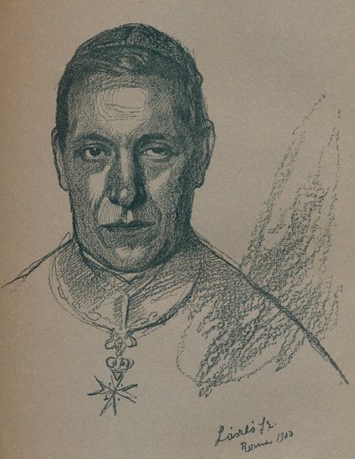 Sketch-Portrait of His Eminence Cardinal Rampolla by Philip de László