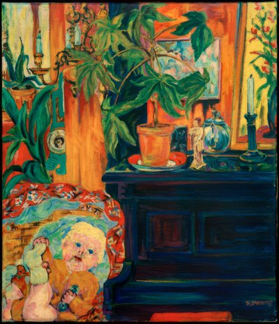 Interior with Child in the Cradle, (Child in the Cradle) by Philipp Bauknecht