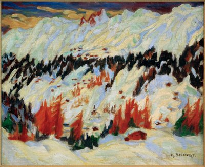 Winter Landscape near Davos Frauenkirch, (Winter Landscape near Davos Glacis) by Philipp Bauknecht