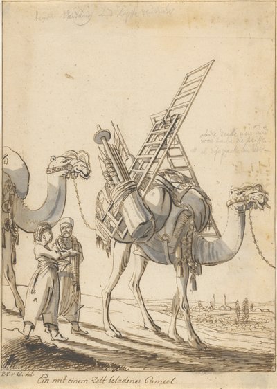 Man with a Tent-Laden Camel by Philipp Ferdinand von Gudenus