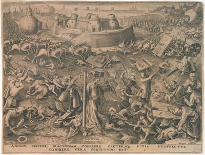 Fortitude from The Seven Virtues, 1559 by Philipp Galle