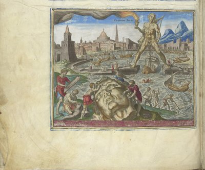The Colossus of Rhodes from the Series The Eighth Wonders of the World by Philipp Galle