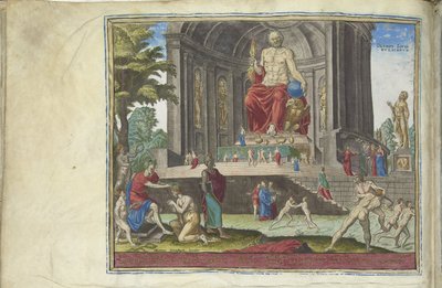 The Statue of Jupiter at Olympia from the series The Eighth Wonders of the World by Philipp Galle