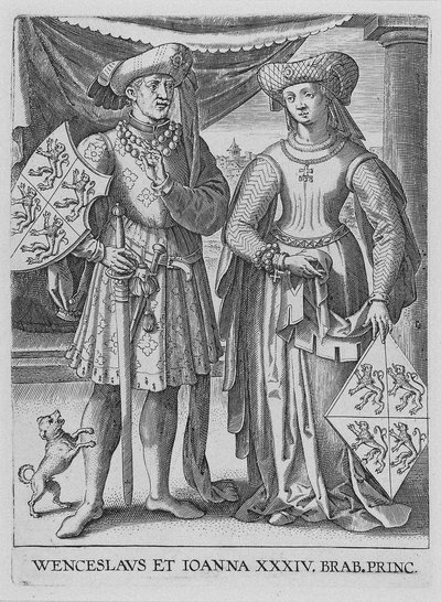 Wenceslaus I, Duke of Luxembourg and Joanna, Duchess of Brabant, ca. 1600 by Philipp Galle