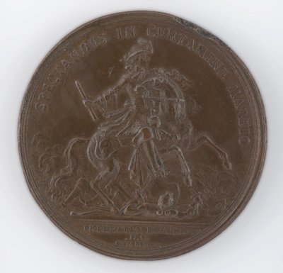 Bronze medal commemorating the death of Frederick, Duke of Schomberg by Philipp Heinrich Müller