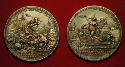 Medal Commemorating the Battle of La Hogue in 1692 by Philipp Heinrich Mueller