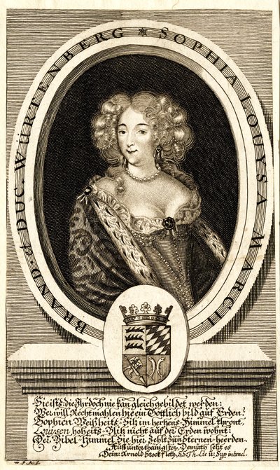 Portrait of Sophie Louise of Württemberg-Stuttgart, Margravine by Philipp Kilian