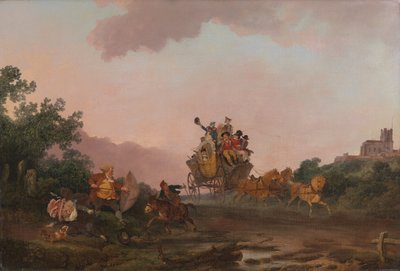 Revellers on a Coach by Philippe-Jacques de Loutherbourg