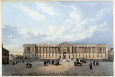 Colonnade of the Louvre - in “Promenade dans Paris et ses environs”, designed by Jacottet and Benoist, c. 1840 by Philippe Benoist