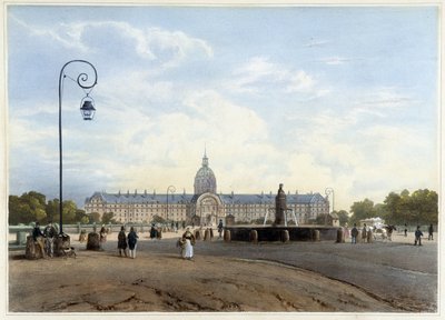 The Hôtel des Invalides seen from the Champ de Mars - in Promenade dans Paris et ses environs, by Jacottet and Benoist, ed. Gihaut by Philippe Benoist