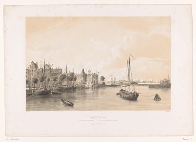 View of the Westerdok in Amsterdam (Views in Amsterdam series) by Philippe Benoist