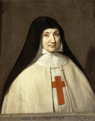 Portrait of Angélique Arnauld, Abbess of the Abbey of Port-Royal by Philippe de Champaigne