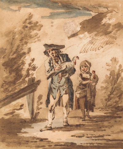 Rustics with Poultry Returning from Market by Philippe Jacques de Loutherbourg