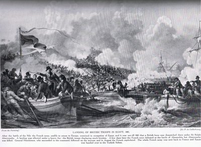 The Landing of British Troops in Egypt in 1801 by Philippe Jacques de Loutherbourg