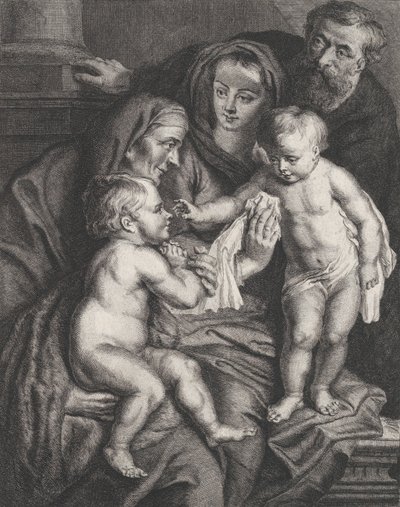 The Holy Family with Saint Elizabeth and the infant Saint John the Baptist, ca. 1615-75 by Philippe Joseph Tassaert