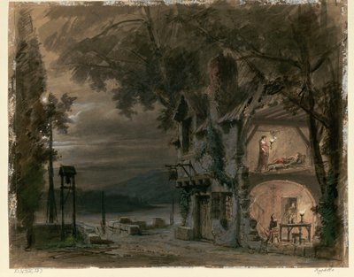 Set Design for Opera Rigoletto by Giuseppe Verdi by Philippe Marie Chaperon
