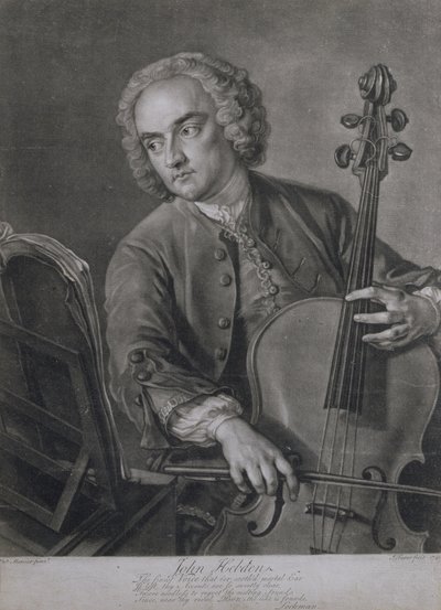 Portrait of John Hebden, a Cellist in Handel