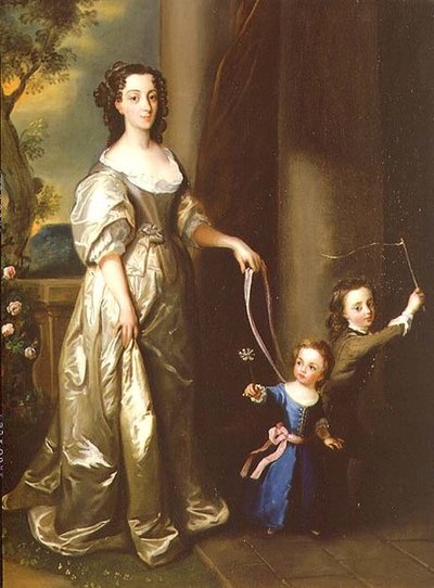 Portrait of Mrs Thomas Fane with her children John and Anne by Philippe Mercier