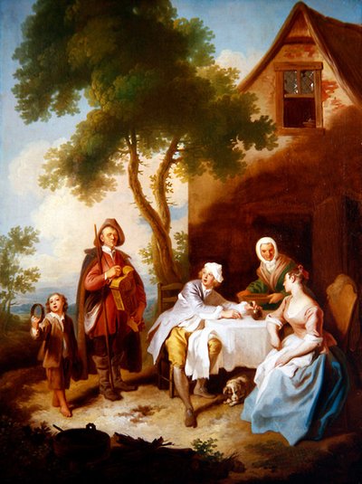 The Visit of the Minstrel by Philippe Mercier