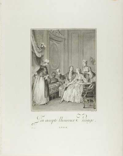 I Accept the Happy Omen, from Monument of the Physical and Moral Costume of the Late Eighteenth Century by Philippe Triere