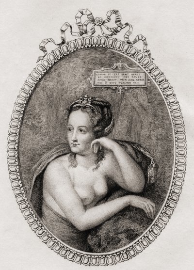 French mistress of King Henri II of France: Diane de Poitiers (1499-1566) by Philippe after Mercier