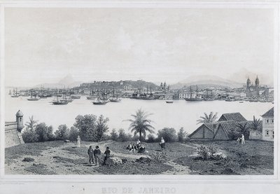 Nine panoramic views of Rio de Janeiro: Da Ilha das Cobras by Philippe and Ciceri Eugene Benoist