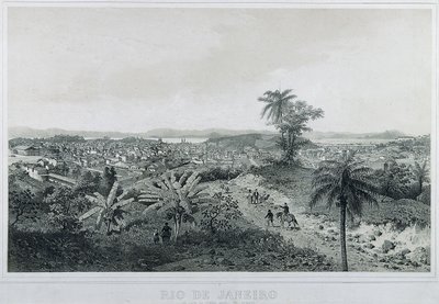 Nine Panoramic Views of Rio de Janeiro: De Lado da Terra Morro de Senado by Philippe and Ciceri Eugene Benoist