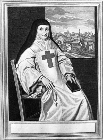 Jacqueline Marie Angélique Arnauld, mother Angélique (1591-1661), French nun, abbess of Port Royal des Champs by Philippe de (after) Champaigne