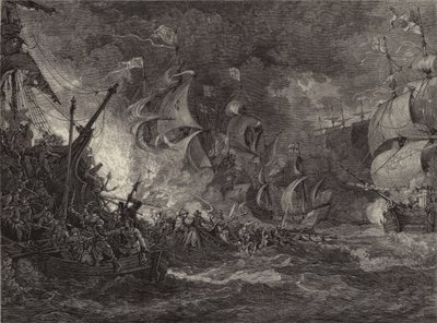 Defeat of the Spanish Armada by Philippe de (after) Loutherbourg