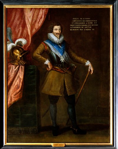 Portrait of Philippe de Bethune, brother of Sully, ambassador to Rome. He has the necklace of the insignia of the Order of the Holy Spirit. Painting attributed to Philippe De Champaigne by Philippe de (attr. to) Champaigne