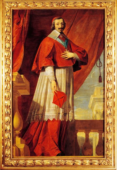 Portrait of Cardinal Richelieu by Philippe de (school of) Champaigne