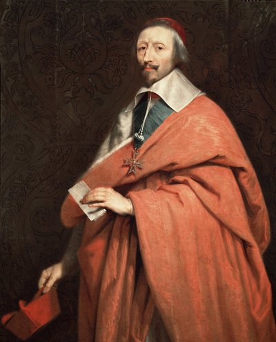 Portrait of Armand Jean du Plessis, Cardinal de Richelieu by Philippe de (studio of) Champaigne