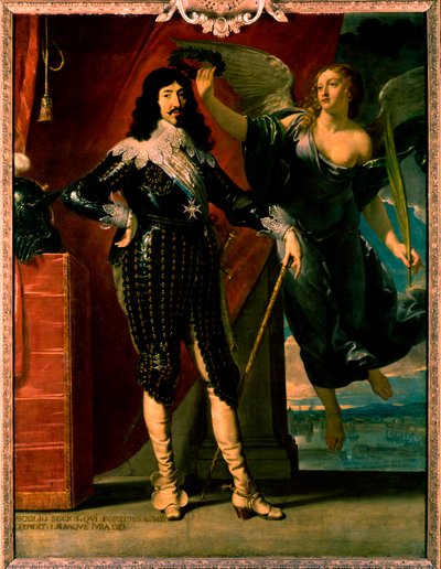 Louis XIII - Portrait of His Coronation by Victory by Philippe de Champaigne