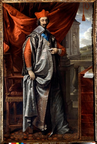 Portrait of Armand Jean Du Plessis, Cardinal de Richelieu (1585 - 1642) by Philippe de Champaigne