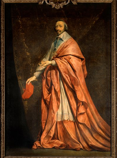 Portrait of Armand Jean du Plessis, Cardinal de Richelieu by Philippe de Champaigne