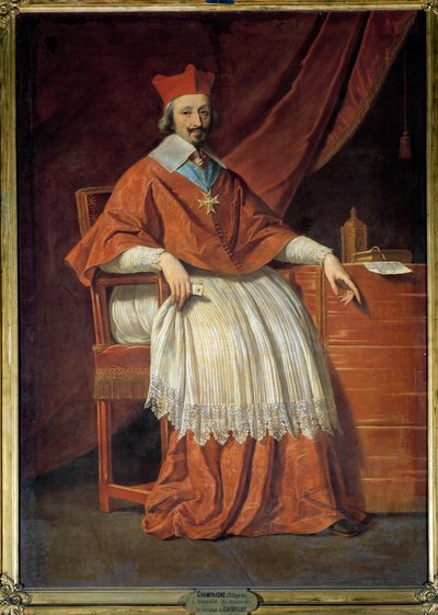 Full-length portrait of Cardinal de Richelieu (1585-1642). Painting by Philippe de Champaigne by Philippe de Champaigne