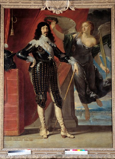 Portrait of Louis XIII (1601-1643) crowned by Victory. Painting by Philippe de Champaigne (1602-1674) by Philippe de Champaigne