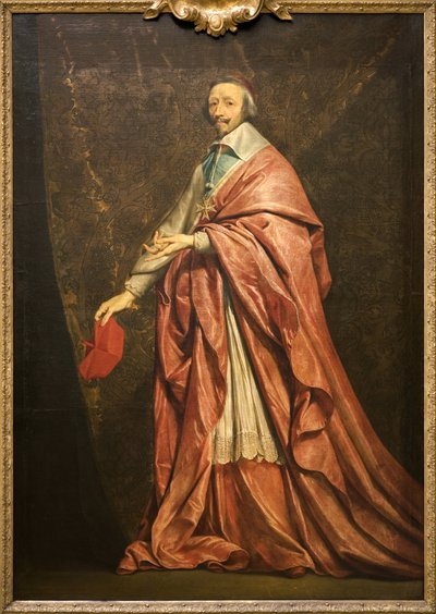Portrait of Armand Jean du Plessis Cardinal de Richelieu by Philippe de Champaigne
