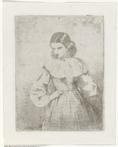 Portrait of a Young Woman by Philippus Anthonius Alexander Kanne