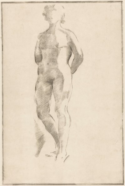 Standing Naked Woman with Hands on Her Back by Philippus de Groot (signed by artist)