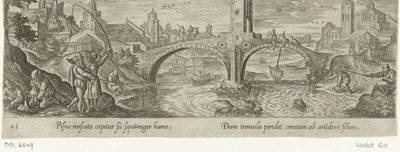Fishing (Hunting and Fishing) (Venationes, Piscationes et Aucupii Typi) by Philips Galle (attributed to workshop of)