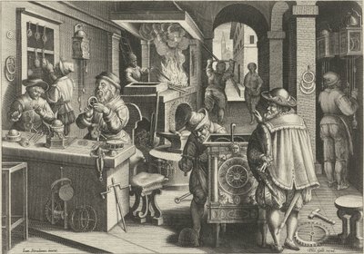 Clockmakers (series title) by Philips Galle (attributed to workshop of)