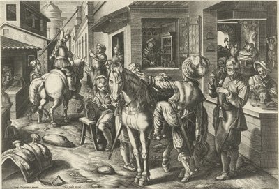 Stirrups (New Inventions and Discoveries series) by Philips Galle (attributed to workshop of)