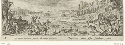 Fishing by Native Americans by Philips Galle (attributed to workshop of)