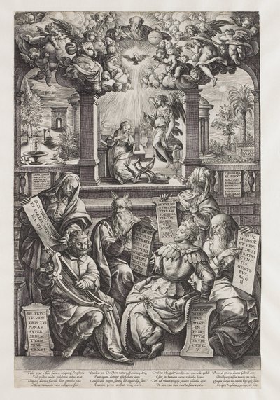Six Prophets and the Annunciation to Mary by Philips Galle (workshop of)