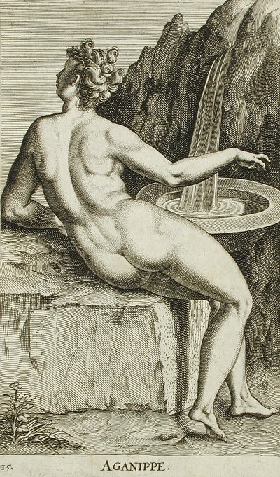 Aganippe by Philips Galle
