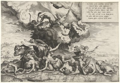 Apollo and Diana Kill the Children of Niobe by Philips Galle
