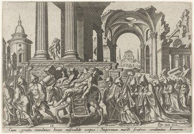 Funeral of Samson (series title: The Days of Calamity of the Jewish People) by Philips Galle
